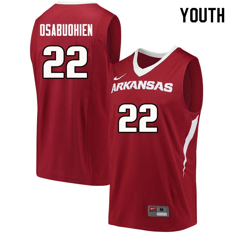 Youth#22 Gabe Osabuohien Arkansas Razorback College Basketball Jerseys Sale-Cardinal